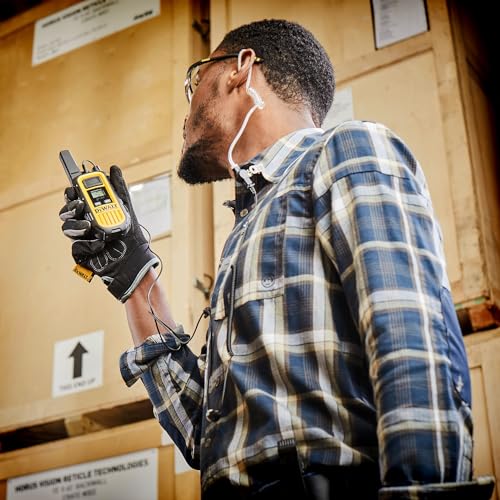 DEWALT DXFRS300 Heavy Duty Waterproof Walkie Talkies Black - 24 Pack with 4X Gang Chargers