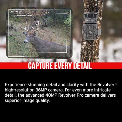Stealth Cam Revolver 36MP 360-Degree Cellular Trail Camera Bundle with Power Pack, Holder, Memory Card & Reader