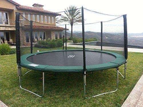 Best Trampoline USA Galactic Xtreme 16 FT Commercial Grade Round Trampoline with Enclosure