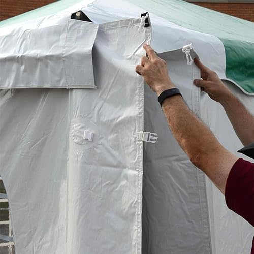 TentandTable Outdoor Cathedral Tent Sidewall 9x30 ft Waterproof UV Resistant Heavy Duty White