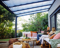 Palram Canopia Stockholm Patio Cover Roof Blinds 11 Ft. x 24 Ft. White