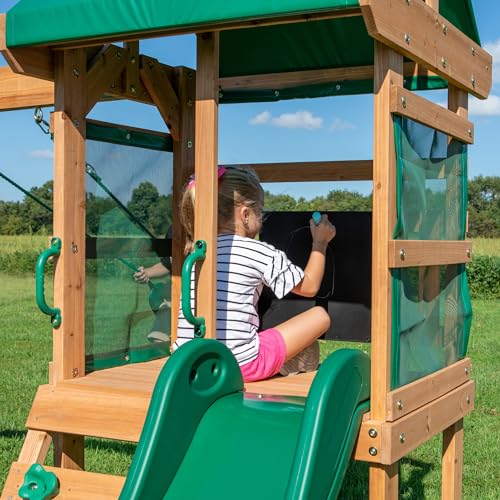 Backyard Discovery Buckley Hill Wooden Swing Set Green