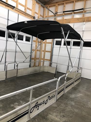 Cypress Rowe Outfitters 10' x 8.5' Pontoon Boat Bimini Top Kit Black
