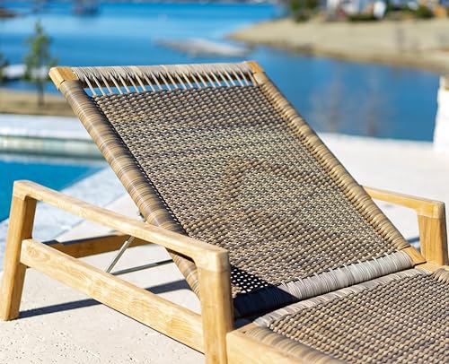 Posh Pollen Maui Patio Chaise Lounge Chair Grey