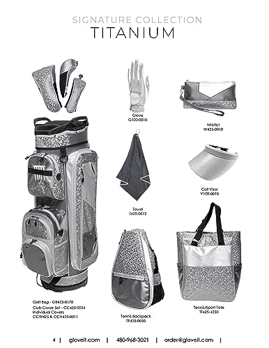 Glove It Ladies Golf Cart Bag 15-Way Divider Titanium