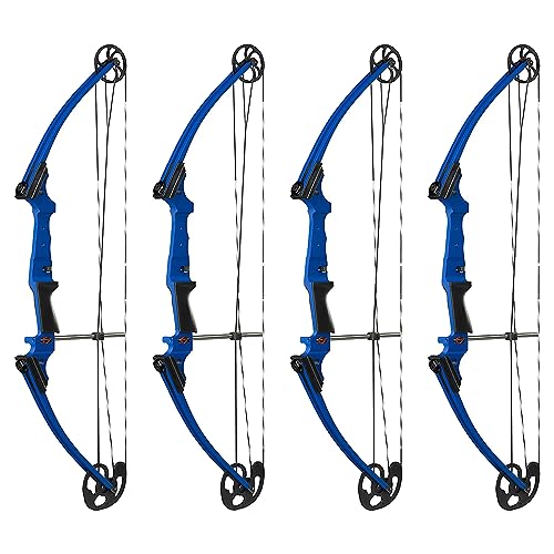 GENESIS Archery Compound Bow Adjustable Draw Length 15-30 Inches Left-Handed Blue