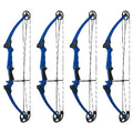 GENESIS Archery Compound Bow Adjustable Draw Length 15-30 Inches Left-Handed Blue