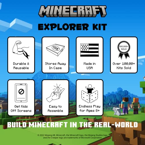 Make-A-Fort Minecraft Explorer Kit 3 Pack Brown