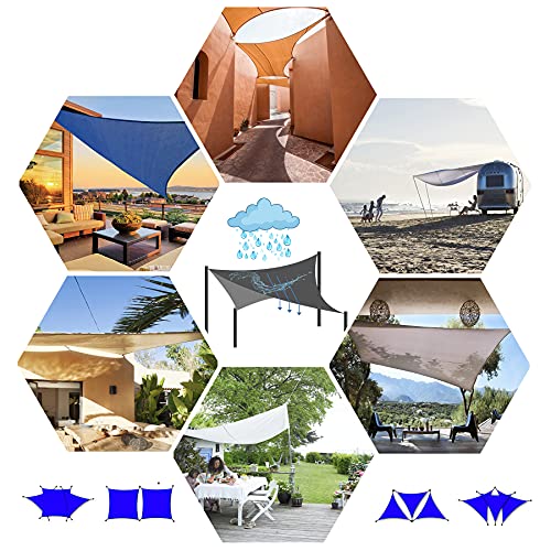 DYKL Rectangle Sun Shade Sail Canopy 20x26ft 90% UV Blockage White
