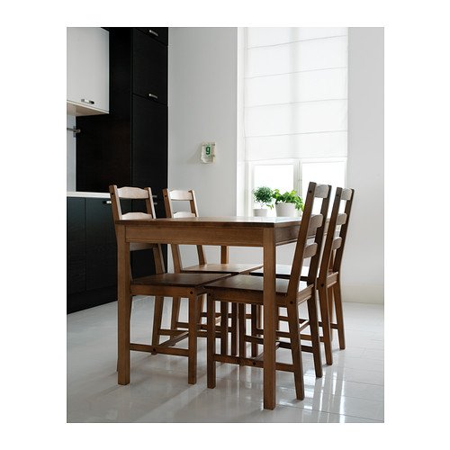 Fasthomegoods Solid Pine Table and 4 Chairs Set
