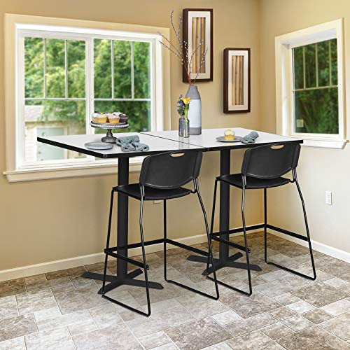 Regency Cain 36" Square Cafe Table White