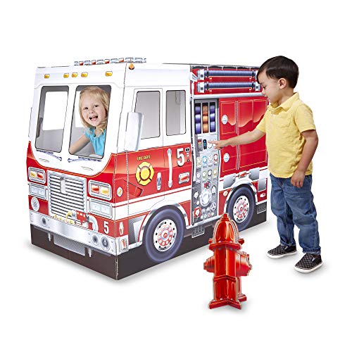 Melissa & Doug Fire Truck Cardboard Playhouse