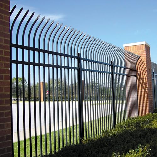 ALEKO 8-Panel Steel Security Fencing Kit Curved Top