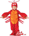 SPOTSOUND Peculiar Lobster Children Size Plush Costume Orange