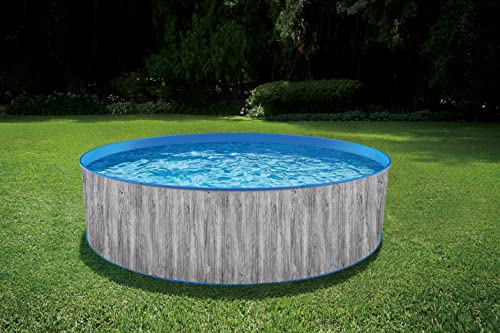 Blue Wave Capri Steel Wall Package Above Ground Swimming Pool Gray