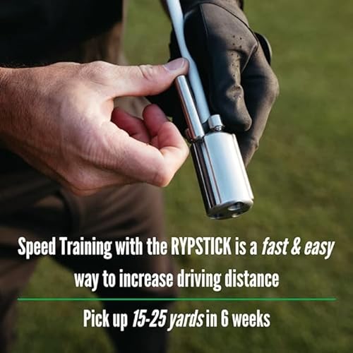 Rypstick Speed Training Aid & RypRadar 2.0 Golf Warmup Device Mens White 45" Pack