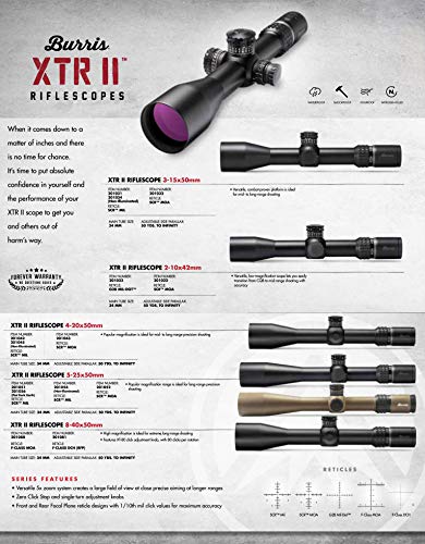 Burris Optics Xtreme Tactical XTR II Precision Rifle Scope 5x Zoom Zero Click Stop Black