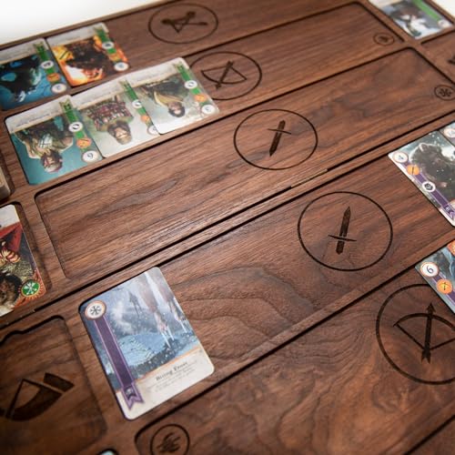 NovelStuffs Gwent Board for Witcher Card Game Black Walnut Hardwood 21.5"x24