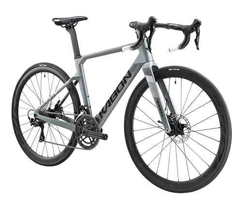 KABON Carbon Road Bike T800 Carbon Fiber Frame 700C 18-Speed Racing Bicycle Grey