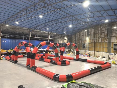 Alessia Cara Giant Inflatable Go Kart Race Track 50ftx30ft Red+Black