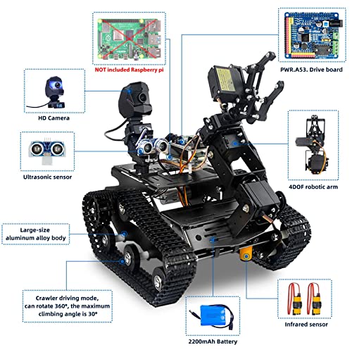 XiaoR Geek Smart WiFi Robot Kit Black