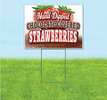 TampaPrinting Chocolate Covered Strawberries Yard Sign 18" x 24" with Metal Stake