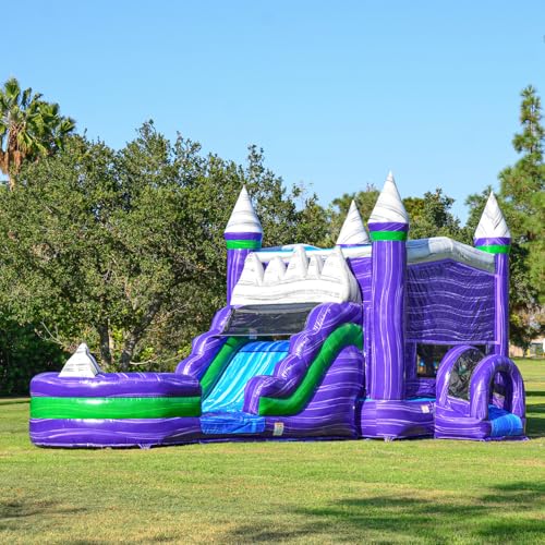 JumpOrange Commercial Grade Dark Night Wraparound Combo Inflatable 32' x 13' x 15'