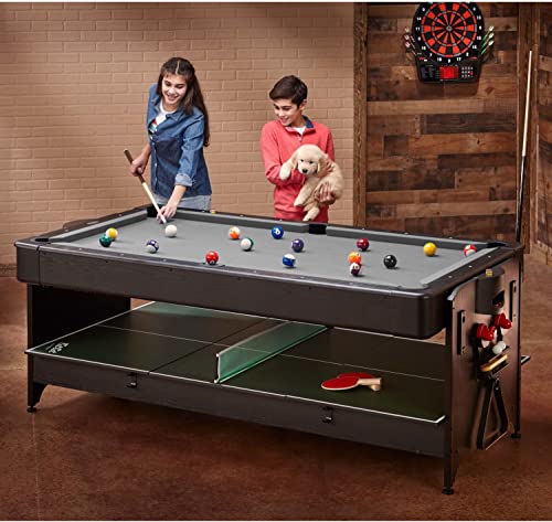 Fat Cat by GLD Products Original 3-in-1 7' Pockey Multi-Game Table Grey