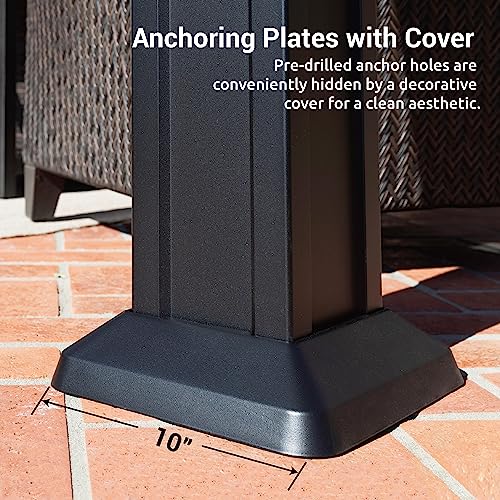 Paragon Outdoor 12’ x 20’ Santa Monica Hard Top Gazebo Black
