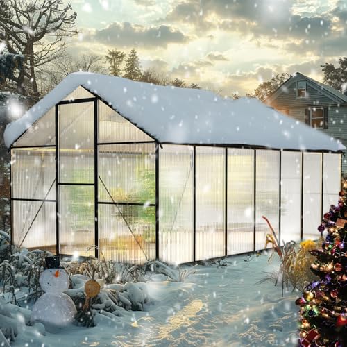 WUKHG Heavy Duty Greenhouse Black 8×14FT