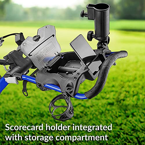 Caddytek CaddyLite Compact Semi-Auto Folding Golf Push Cart Blue