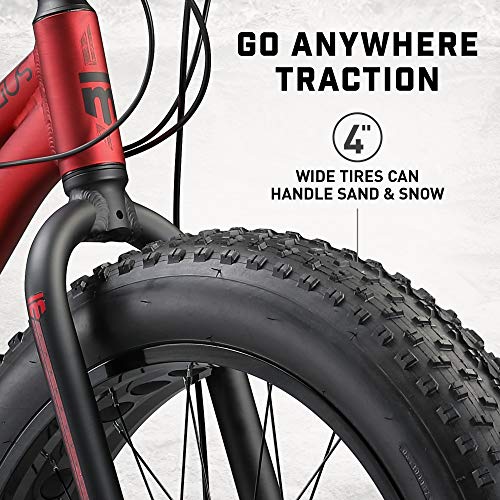 Mongoose Argus Trail 24-Inch Youth Fat Tire Mountain Bike Red