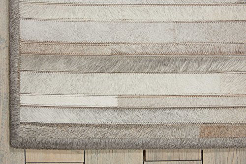 Calvin Klein Home Prairie Contemporary Area Rug 9' x 12' Silver
