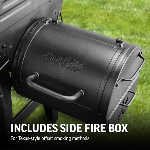 Char-Griller Texas Trio 3-Burner Gas & Charcoal Grill and Smoker Black