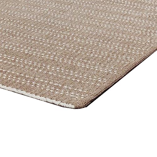 Benzara Handwoven Patio Leah 8x10 Indoor Outdoor Area Rug Brown