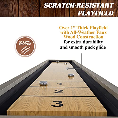 Barrington Billiards Aurora Outdoor Shuffleboard Table Gray/Light Wood Grain