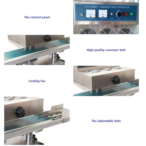 HQHAOTWU Continuous Induction Sealer Aluminum Foil Sealing Machine 220V 1.5KW