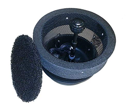 Custom Pro 6000 Floating Pond Fountain and Aerator with Multi Tier Nozzle, 24 Inch Diameter Float, 100 Foot Power Cord Black