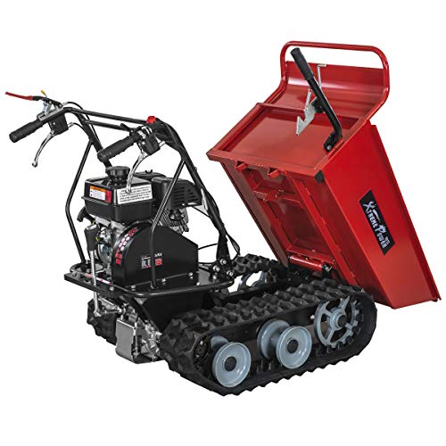 XtremepowerUS All-Terrain Track Barrow Gas Powered 6.5hp Utility Cart Red