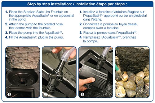 Aquascape Stacked Slate Urn Landscape Fountain Kit Medium Dark Gray