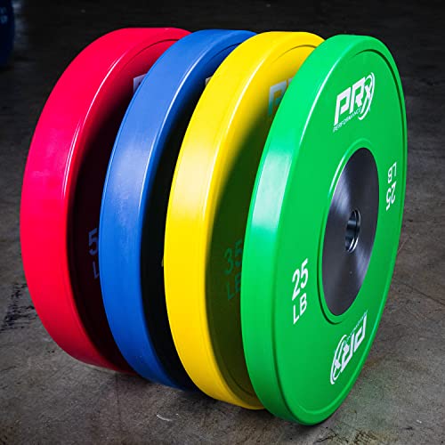 PRx Performance Elite Bumper Plate Pairs Steel Center Insert 55lb Pair