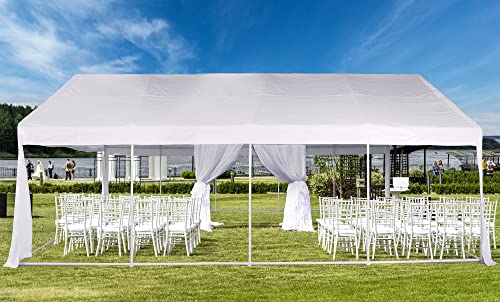 YITAHOME 20x40 ft Heavy Duty Party Tent with Removable Sidewalls White