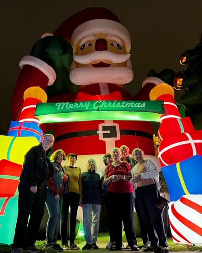 OZIS Giant 26Ft Inflatable Santa Claus with Bag Red