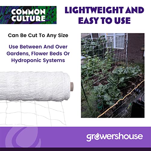 COMMON CULTURE Professional Grade Trellis Netting Bulk Roll 6.5ft x 4920ft Heavy Duty Scrog Net