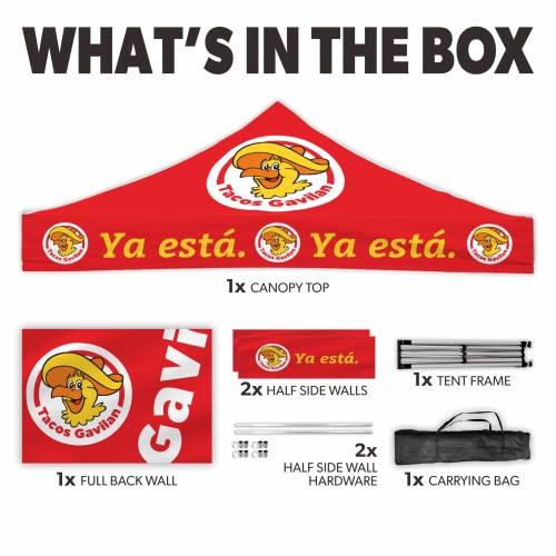 LookOurWay Custom Canopy Tent Pop Up 10x10 Everyday Gold