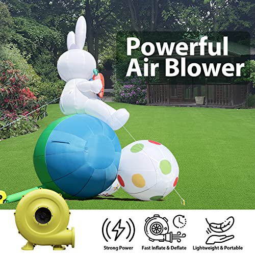 OZIS Giant 20FT Tall Inflatable Bunny with Eggs for Easter Outdoor Decorations