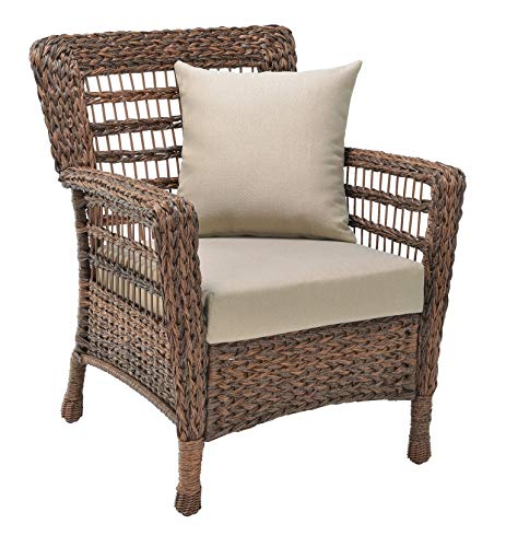 WUnlimited Modern Concept Faux Sea Grass Resin Rattan Relaxing Set Dark Brown