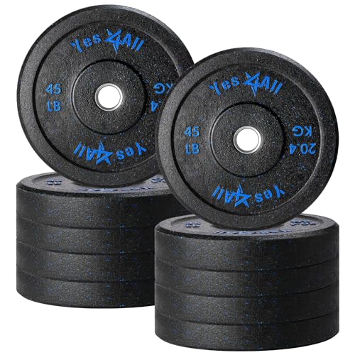 Yes4All Bumper Plate Olympic Weight Plates 45 LBS - G. 10x45lb