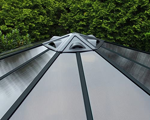Palram Canopia Monaco 15x13 Hexagon Gazebo Gray