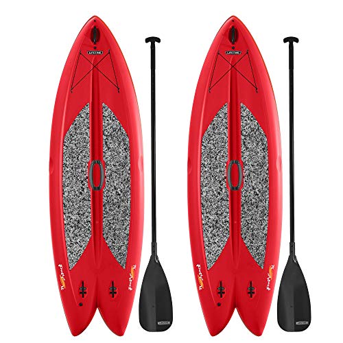 Lifetime Freestyle XL 98 Stand-Up Hardshell Paddleboard - 2 Pack (Paddles Included) Red